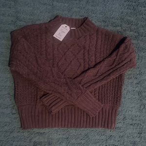 “Sugar Plum” Brown Thick Knitted Sweater